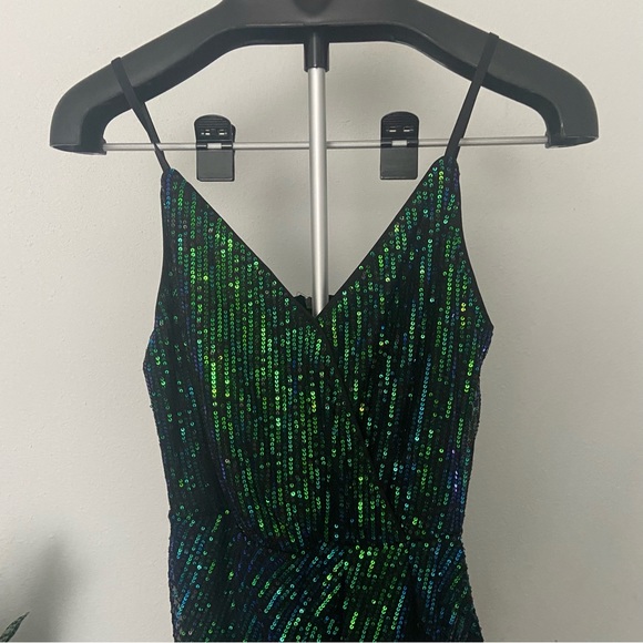 Grace Karin Sequin Green Dress - Picture 6 of 8